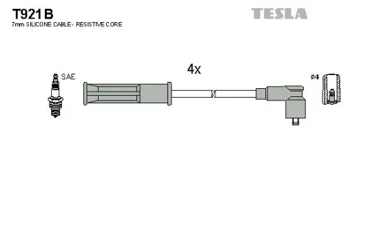 Zündleitungssatz TESLA T921B Bild Zündleitungssatz TESLA T921B