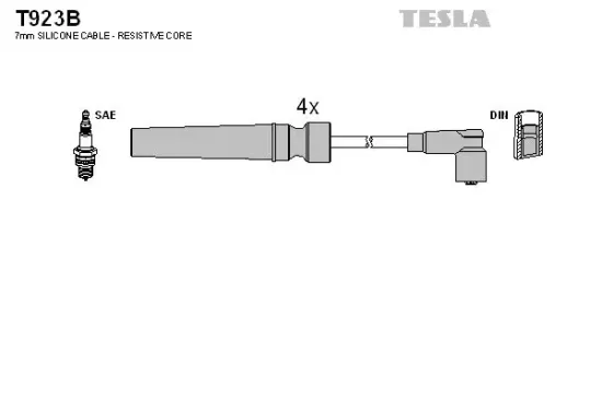 Zündleitungssatz TESLA T923B Bild Zündleitungssatz TESLA T923B