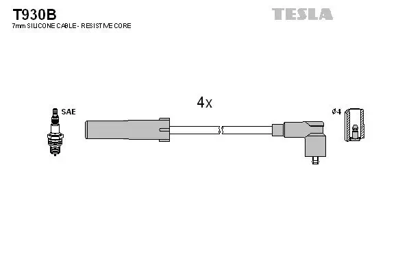 Zündleitungssatz TESLA T930B