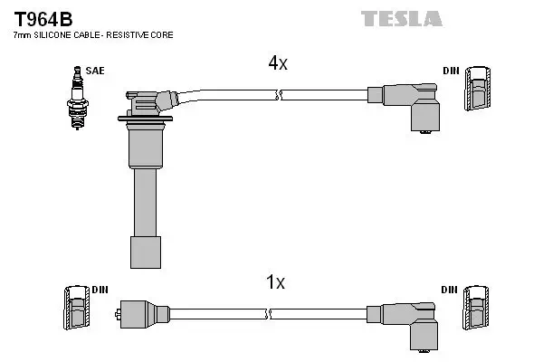 Zündleitungssatz TESLA T964B