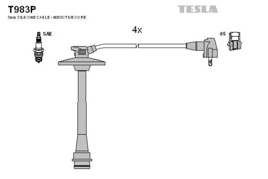 Zündleitungssatz TESLA T983P Bild Zündleitungssatz TESLA T983P