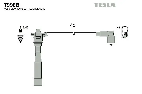 Zündleitungssatz TESLA T998B