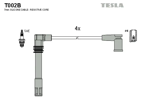Zündleitungssatz TESLA T002B