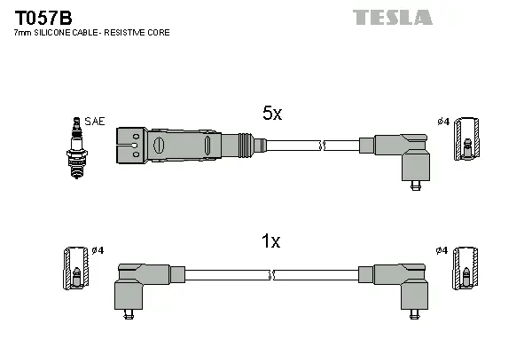 Zündleitungssatz TESLA T057B