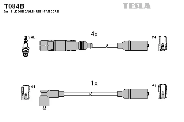 Zündleitungssatz TESLA T084B