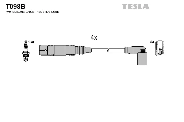 Zündleitungssatz TESLA T098B