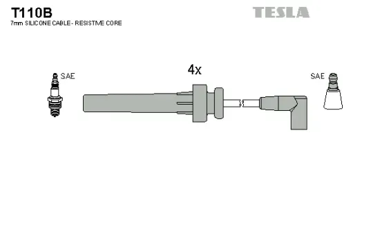 Zündleitungssatz TESLA T110B Bild Zündleitungssatz TESLA T110B