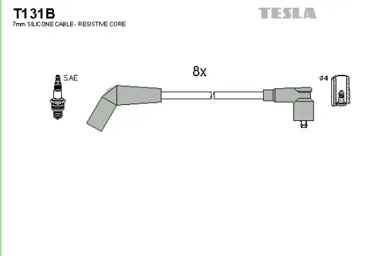 Zündleitungssatz TESLA T131B Bild Zündleitungssatz TESLA T131B