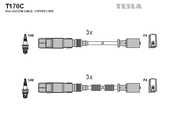 Zündleitungssatz TESLA T170C