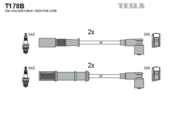 Zündleitungssatz TESLA T178B