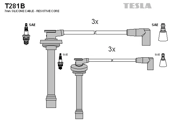 Zündleitungssatz TESLA T281B