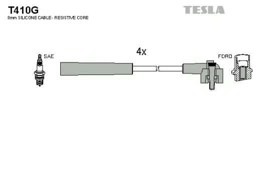 Zündleitungssatz TESLA T410G Bild Zündleitungssatz TESLA T410G