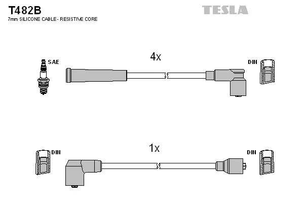 Zündleitungssatz TESLA T482B