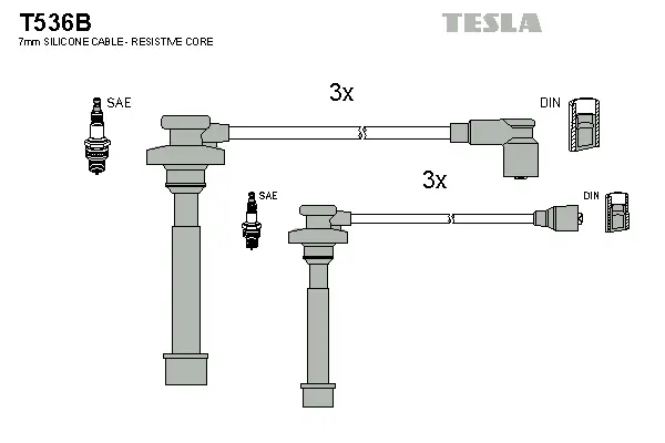 Zündleitungssatz TESLA T536B