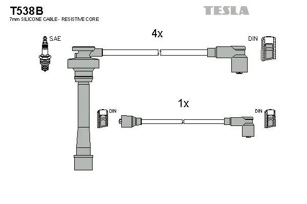 Zündleitungssatz TESLA T538B
