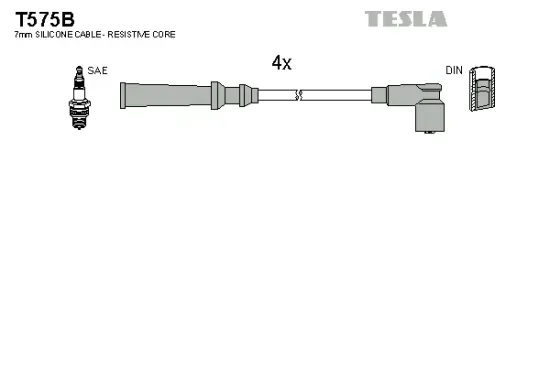 Zündleitungssatz TESLA T575B Bild Zündleitungssatz TESLA T575B