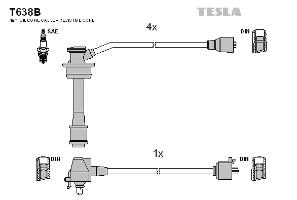 Zündleitungssatz TESLA T638B