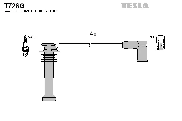 Zündleitungssatz TESLA T726G