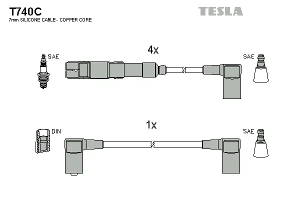 Zündleitungssatz TESLA T740C