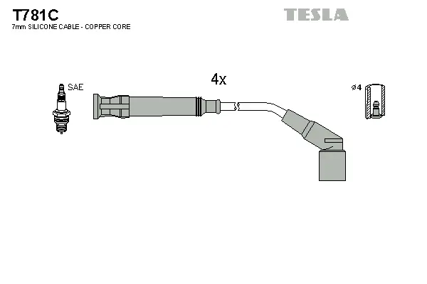 Zündleitungssatz TESLA T781C