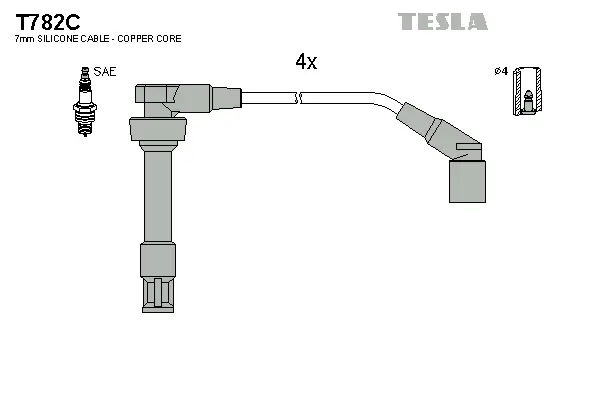 Zündleitungssatz TESLA T782C
