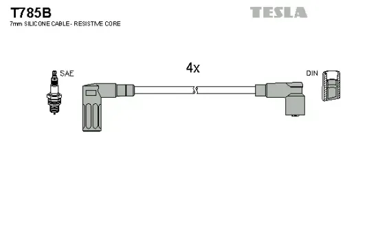 Zündleitungssatz TESLA T785B Bild Zündleitungssatz TESLA T785B