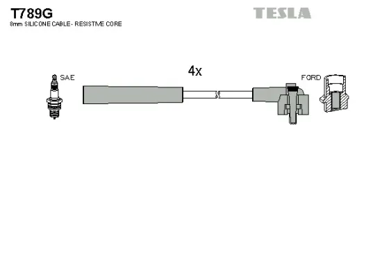 Zündleitungssatz TESLA T789G Bild Zündleitungssatz TESLA T789G