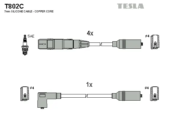 Zündleitungssatz TESLA T802C