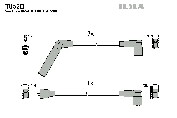 Zündleitungssatz TESLA T852B