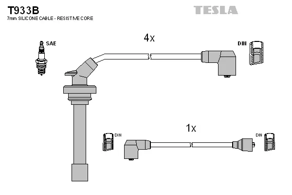 Zündleitungssatz TESLA T933B