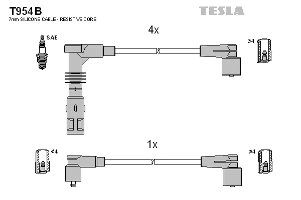 Zündleitungssatz TESLA T954B
