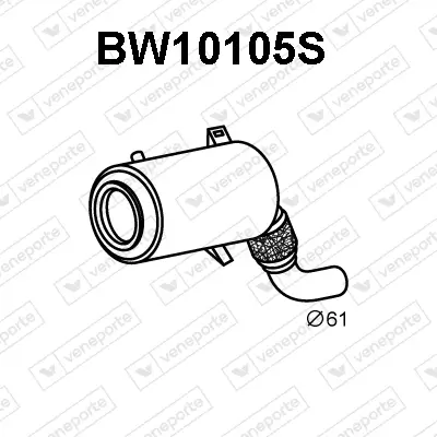 Ruß-/Partikelfilter, Abgasanlage VENEPORTE BW10105S Bild Ruß-/Partikelfilter, Abgasanlage VENEPORTE BW10105S