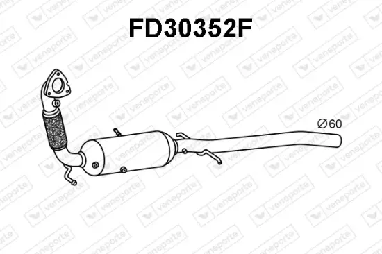 Ruß-/Partikelfilter, Abgasanlage VENEPORTE FD30352F Bild Ruß-/Partikelfilter, Abgasanlage VENEPORTE FD30352F