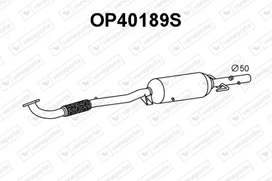 Ruß-/Partikelfilter, Abgasanlage VENEPORTE OP40189S Bild Ruß-/Partikelfilter, Abgasanlage VENEPORTE OP40189S