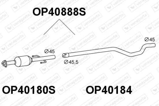 Ruß-/Partikelfilter, Abgasanlage VENEPORTE OP40888S Bild Ruß-/Partikelfilter, Abgasanlage VENEPORTE OP40888S