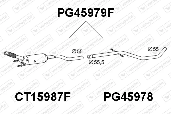Ruß-/Partikelfilter, Abgasanlage VENEPORTE PG45979F