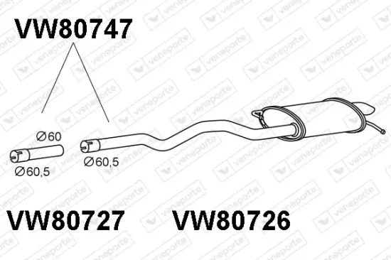 Endschalldämpfer VENEPORTE VW80747 Bild Endschalldämpfer VENEPORTE VW80747