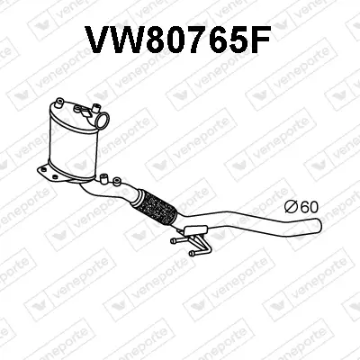 Ruß-/Partikelfilter, Abgasanlage VENEPORTE VW80765F