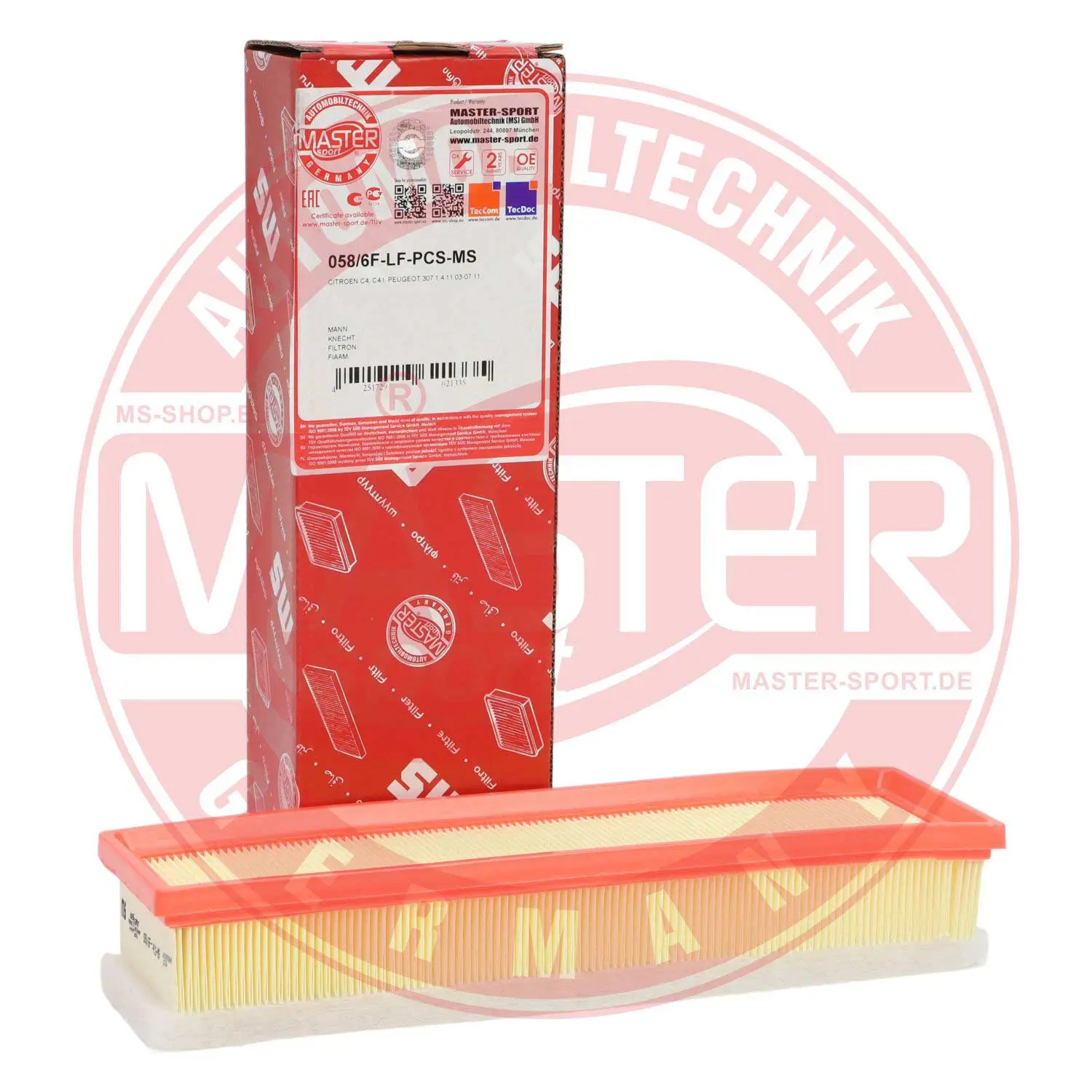 Luftfilter MASTER-SPORT GERMANY 058/6F-LF-PCS-MS