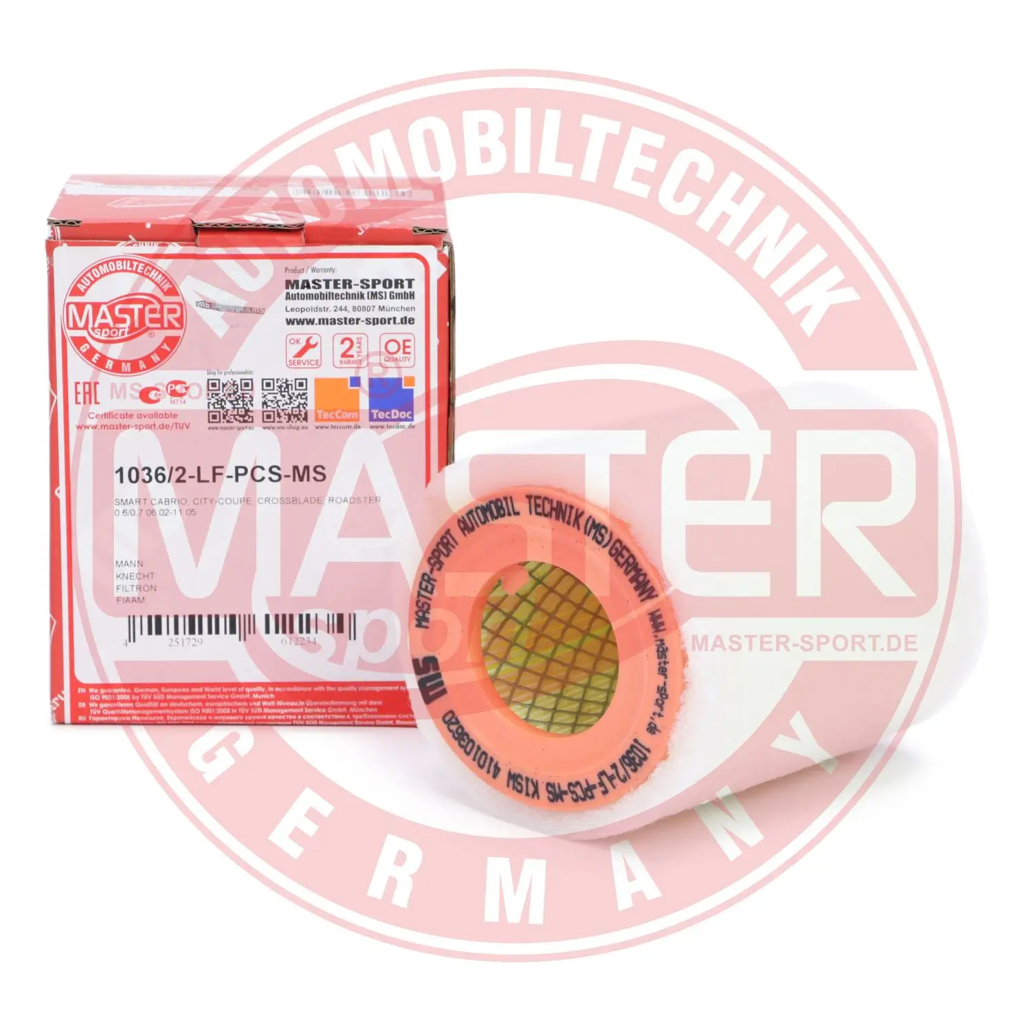 Luftfilter MASTER-SPORT GERMANY 1036/2-LF-PCS-MS