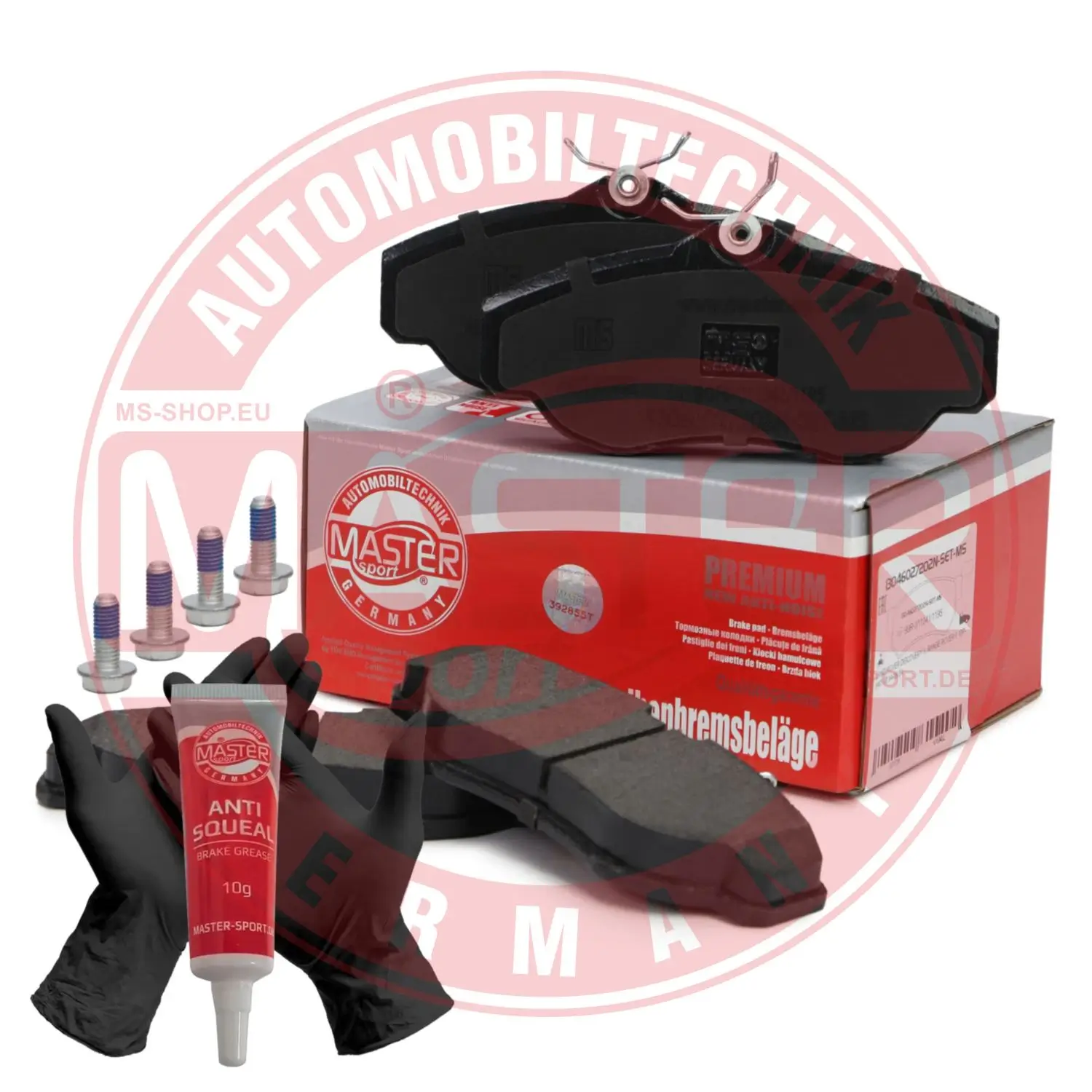 Bremsbelagsatz, Scheibenbremse Vorderachse MASTER-SPORT GERMANY 13046027202N-SET-MS