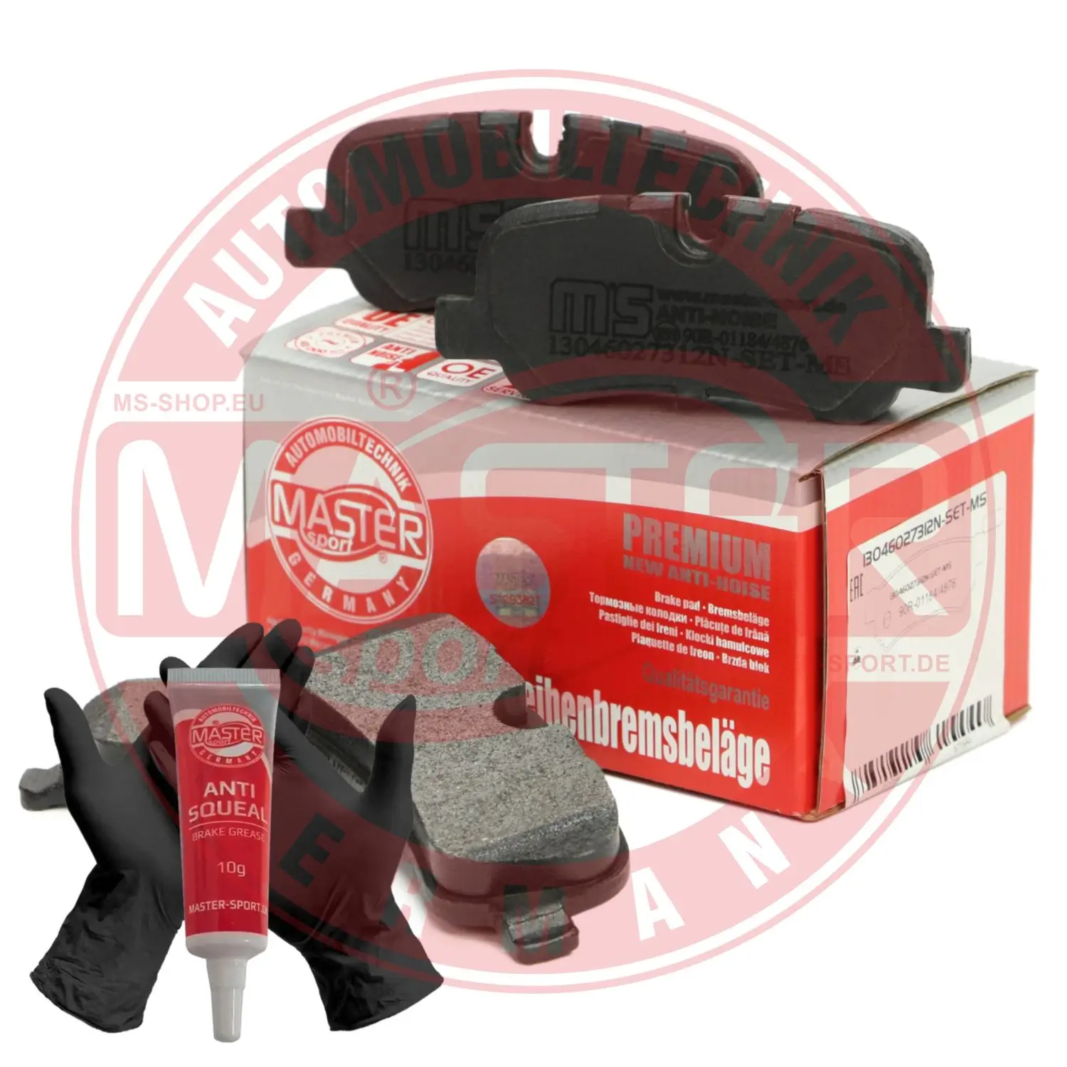 Bremsbelagsatz, Scheibenbremse Hinterachse MASTER-SPORT GERMANY 13046027312N-SET-MS