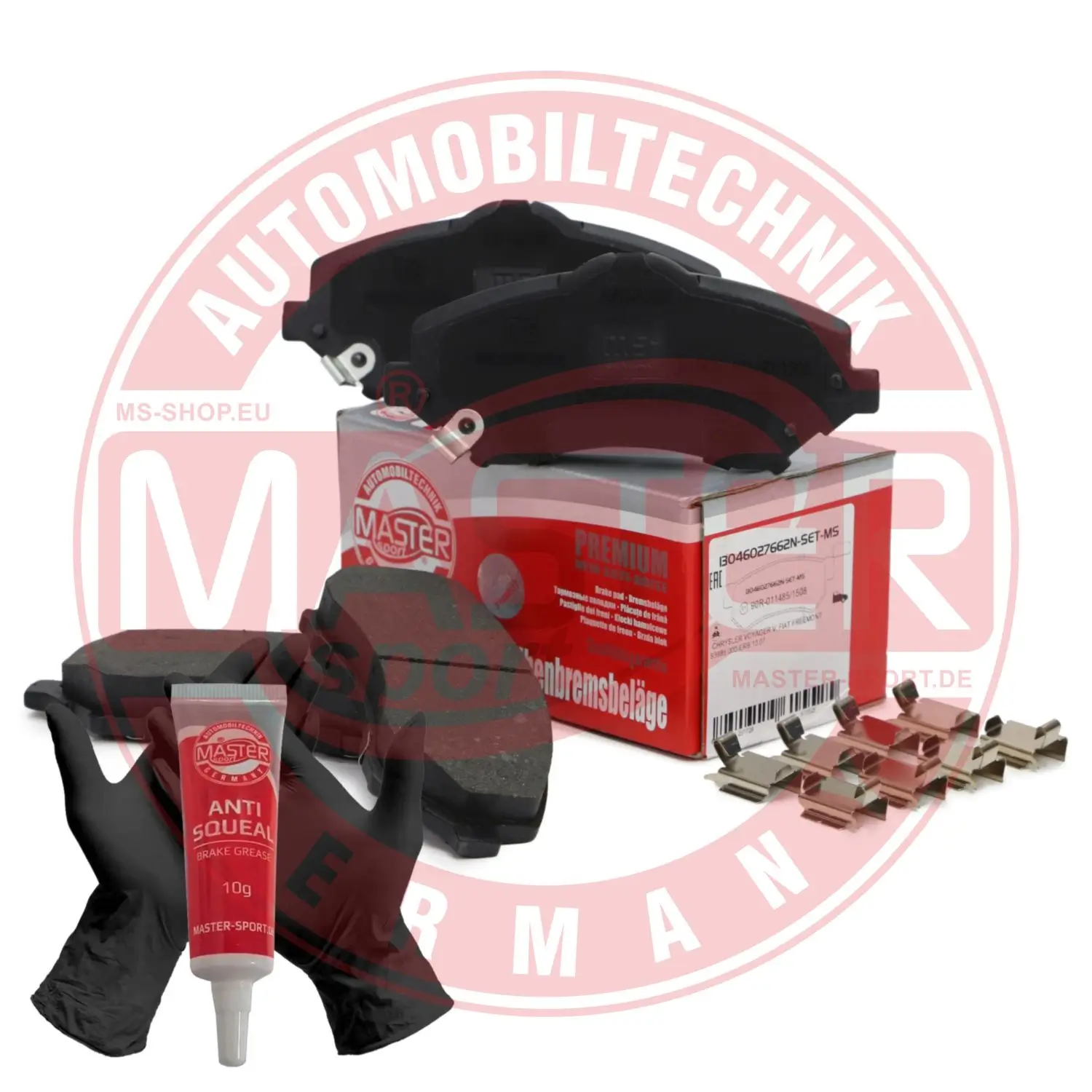 Bremsbelagsatz, Scheibenbremse Vorderachse MASTER-SPORT GERMANY 13046027662N-SET-MS