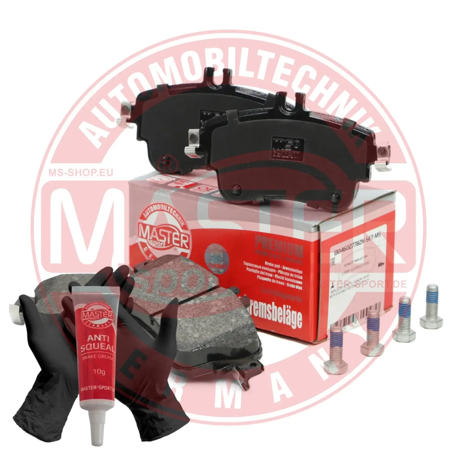 Bremsbelagsatz, Scheibenbremse Vorderachse MASTER-SPORT GERMANY 13046027782N-SET-MS