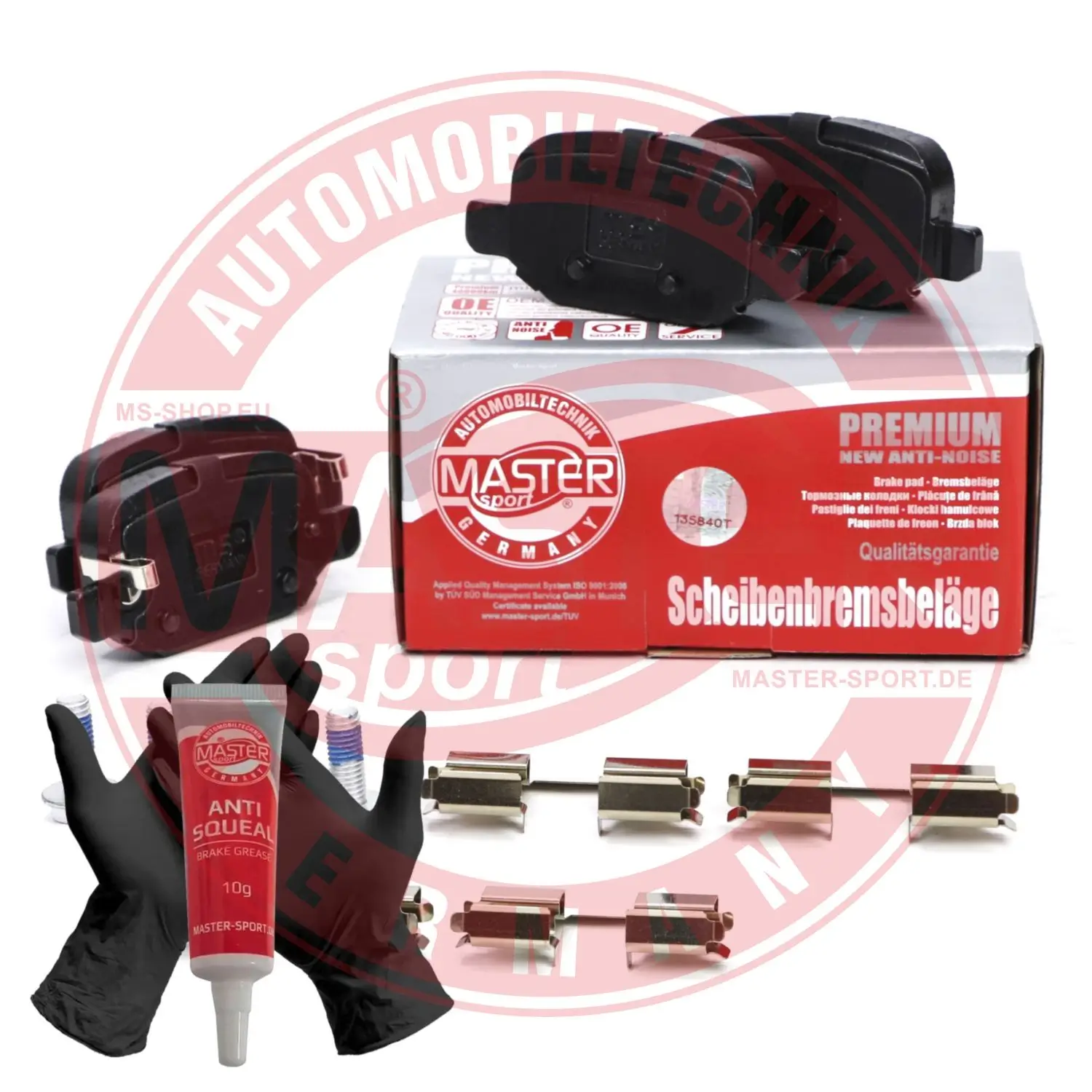 Bremsbelagsatz, Scheibenbremse Hinterachse MASTER-SPORT GERMANY 13046027892N-SET-MS