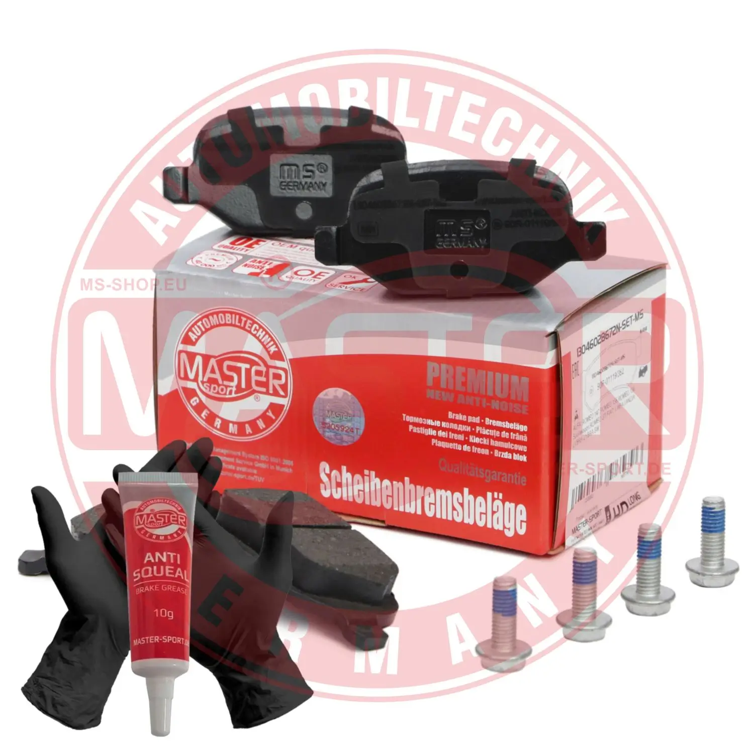 Bremsbelagsatz, Scheibenbremse Hinterachse MASTER-SPORT GERMANY 13046028672N-SET-MS