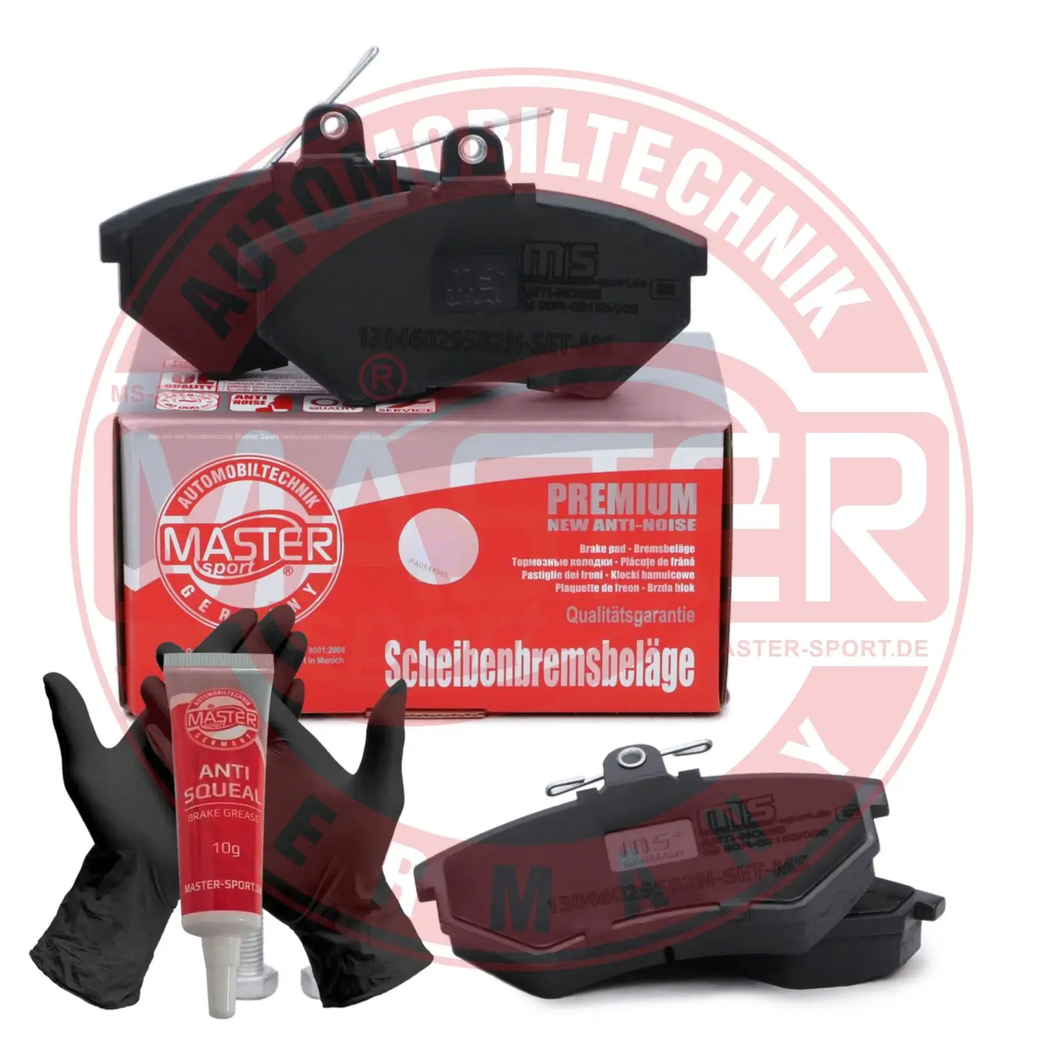 Bremsbelagsatz, Scheibenbremse Vorderachse MASTER-SPORT GERMANY 13046029582N-SET-MS