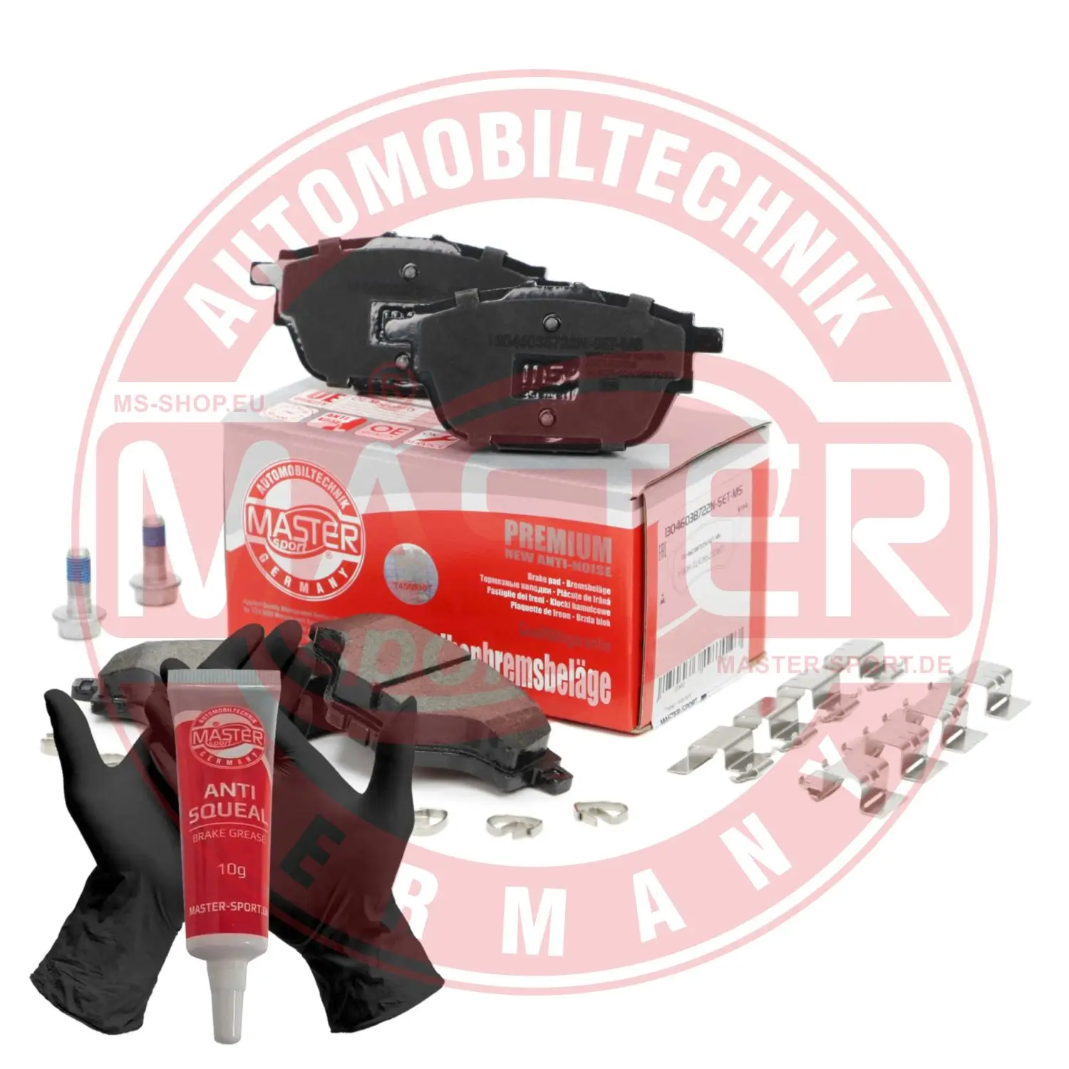 Bremsbelagsatz, Scheibenbremse Hinterachse MASTER-SPORT GERMANY 13046038722N-SET-MS