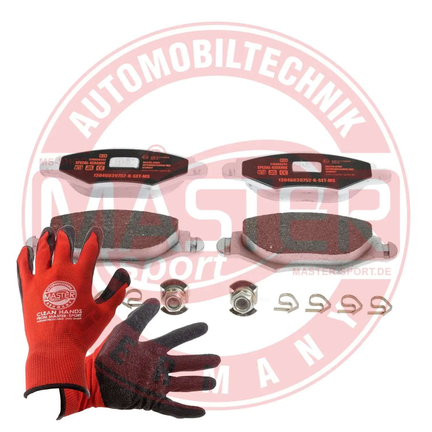 Bremsbelagsatz, Scheibenbremse Vorderachse MASTER-SPORT GERMANY 13046039752K-SET-MSP