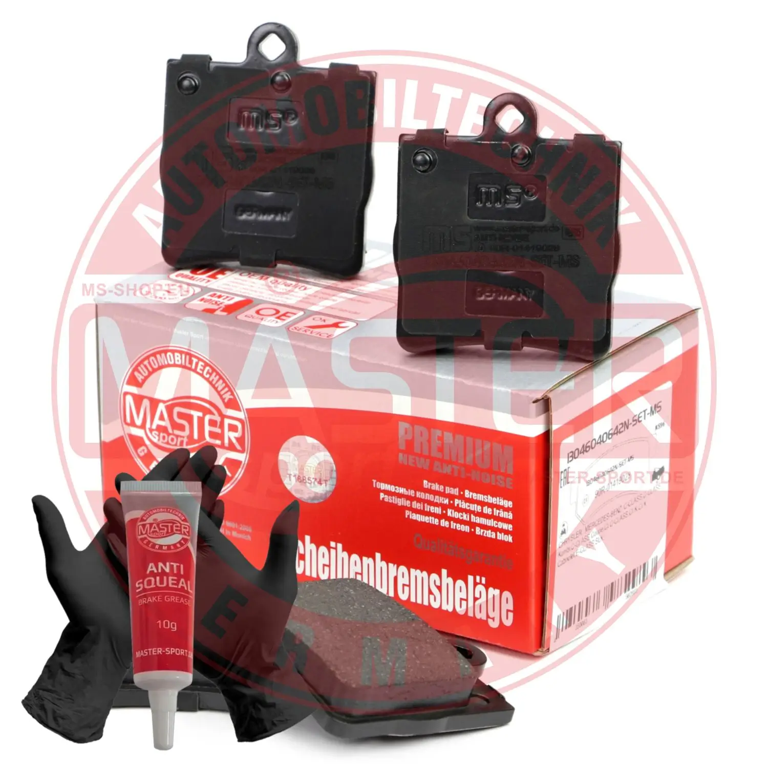Bremsbelagsatz, Scheibenbremse Hinterachse MASTER-SPORT GERMANY 13046040642N-SET-MS